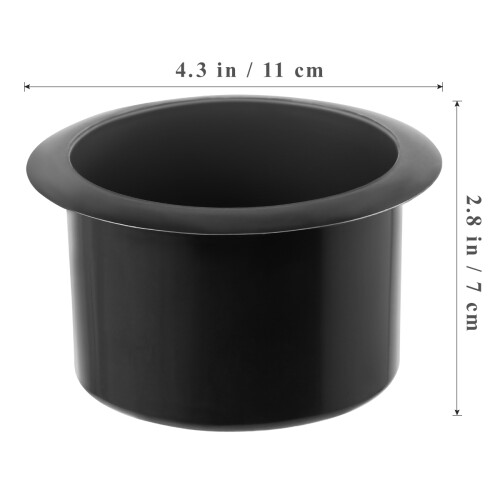 3Pièces Support De Gobelet Noir Pour Et Bateau En Plastique