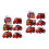 2Sets Red Fire Engine Model Push and Go Car Toys for Educational Play 4