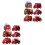 2Sets Red Fire Engine Model Push and Go Car Toys for Educational Play 3