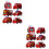 2Sets Red Fire Engine Model Push and Go Car Toys for Educational Play 6