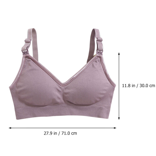 1Pc V Neck Brown Nursing Bra Maternity Bra Adjustable Shoulder Straps 1