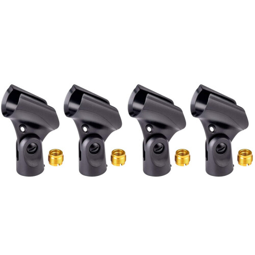 4Pcs Professional Microphone Clips Black Mic Holder for Home and Stage 1