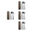 4Sets Black Stainless Steel Flatware Serving Kit for Students 5