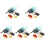 5Sets Plastic Cicada Growth Cycle Display Models Educational Kids Toy 2