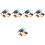 5Sets Plastic Cicada Growth Cycle Display Models Educational Kids Toy 4