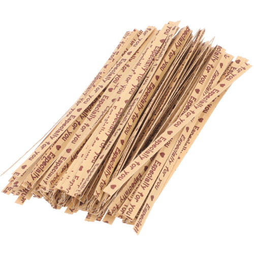 7000Pcs Khaki Delicate Gift Bag Ties Flexible Twisting Bread Ties