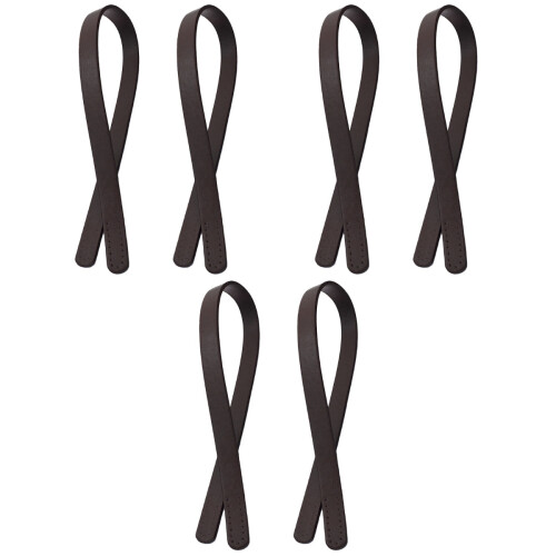 6Pcs Coffee Tote Bag Replacement Straps Thick Leather Handles 2