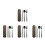 4Sets Black Stainless Steel Flatware Serving Kit for Students 6