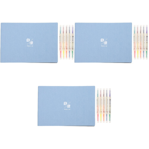 3Sets Comfortable Blue Planning Notepad for Students and Professionals 2