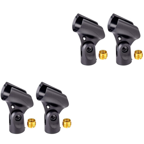 4Pcs Professional Microphone Clips Black Mic Holder for Home and Stage 2