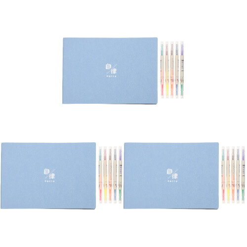 3Sets Comfortable Blue Planning Notepad for Students and Professionals 1