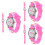 3Pièces Rose Éducative Silicone 5