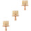 3Pcs Khaki Multifunctional Keyboard Cleaning Brush Durable Nylon Tool 3