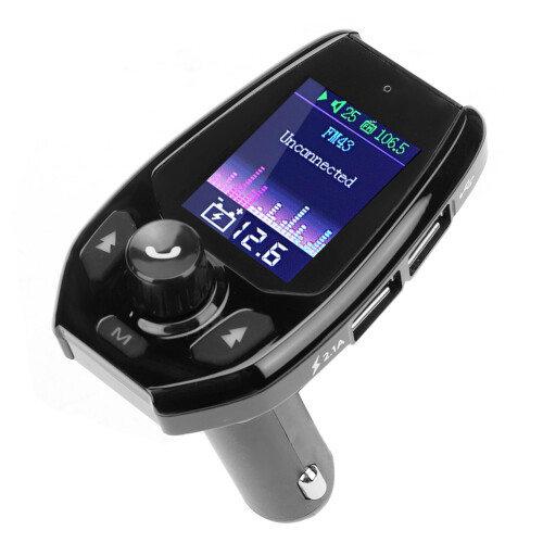 Ασύρματος πομπός FM Bluetooth για αυτοκίνητο με κλήσεις χωρίς χέρια, οθόνη 1,8 ιντσών,