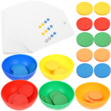 4Sets Sensory Fine Motor Color Sorting Toy Bowls for Toddlers Assorted