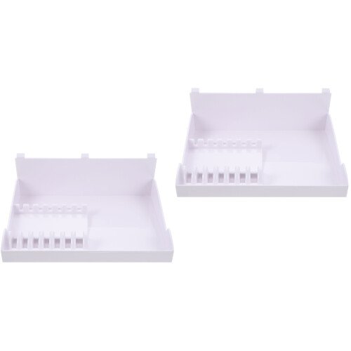 2Pcs White ABS Hairdressing Tool Holder Multi-Function Scissor Stand 2