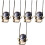 5Pcs Modern Astronaut Car Rear View Mirror Hanging Decorations 3