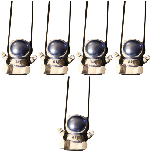 5Pcs Modern Astronaut Car Rear View Mirror Hanging Decorations 2