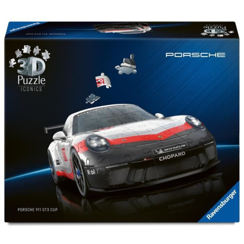 Ravensburger Puzzle 3D Iconics - Porsche 911 GT3 Cup