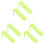 6Sets Yellow Plastic Inclined Plates for School Physics Teaching Tool 2