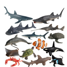 28Pcs Realistic Kids Sea Animal Toy Set Assorted Colors Durable