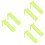 6Sets Yellow Plastic Inclined Plates for School Physics Teaching Tool 4