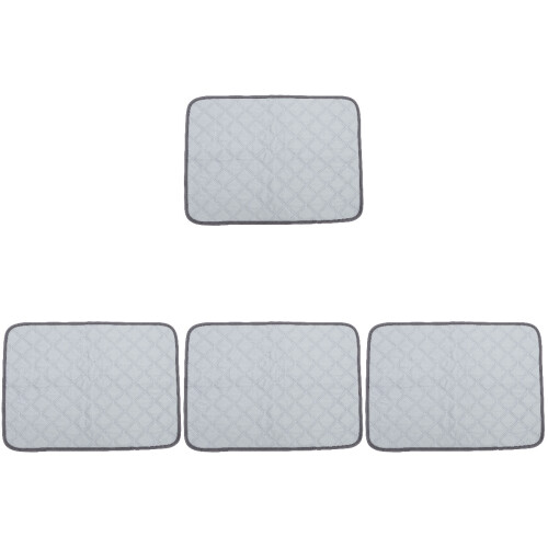4Pcs Guinea Pig Cage Liner Washable Hamster Bedding Light Grey 1