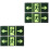 4Pcs Clear Fluorescent Green Acrylic Emergency Exit Wall Sticker 3