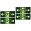 4Pcs Clear Fluorescent Green Acrylic Emergency Exit Wall Sticker 4