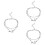 3Pcs Adjustable Silver Metal Anklet Double Layer Chain Foot Jewelry 6