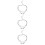 3Pcs Adjustable Silver Metal Anklet Double Layer Chain Foot Jewelry 7