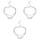 3Pcs Adjustable Silver Metal Anklet Double Layer Chain Foot Jewelry 3