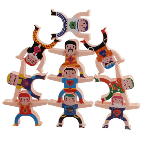 2Sets Creatieve Balansblokken Gekleurd Kinderspeelgoed Bouwspel