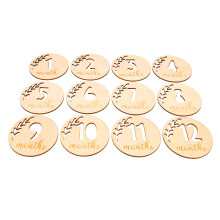 36St Khaki Baby Maandelijkse Groeikaarten Decoratie Props