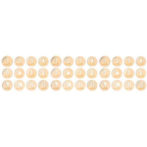 36St Khaki Baby Maandelijkse Groeikaarten Decoratie Props 2
