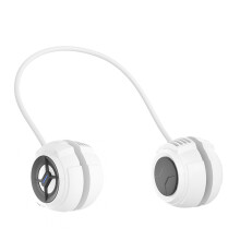 Ventilador portátil de pescoço sem hélices, 3 velocidades, recarregável via USB.