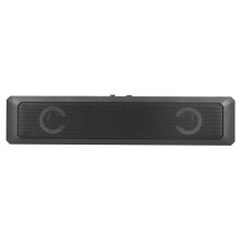RGB Soundbar With Volume Control, Cool Colorful Ambience Lights And Gradient Effects Long Wired Soundbar With USB Cable Connection Thick Bass