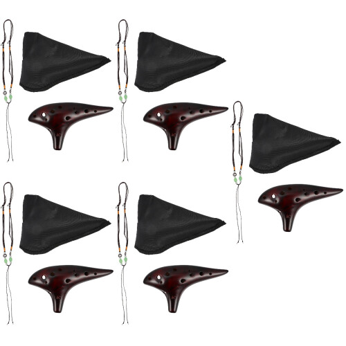5Sets Mini Ocarina Ceramiek 12 Beginners Geschenk 2