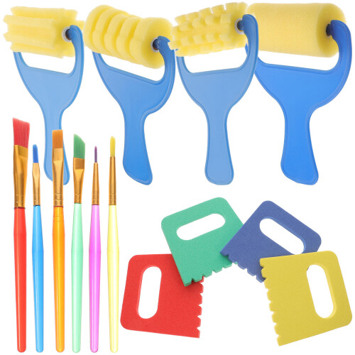 5Sets Kids Verfkrabber ABS Schilderborstel DIY Accessoires 1