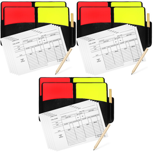 6Sets Makkelijk Draagbare Scheidsrechtersset PVC Met Heldere Kaarten 2