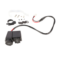 Adattatore di alimentazione con doppio caricatore USB e protezione fusibile a lama, sdoppiatore per presa accendisigari da 12 V, spina impermeabile,