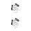 2St Dual Thermometer Digitale Auto Dashboard Decoratie Zelfklevend 6