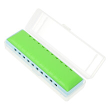 2St Groene Kleine Mondharmonica Kindvriendelijk Duurzaam ABS Materiaal