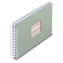 Album a spirale - Belle Arti - 24 x 17 cm - 50 pagine bianche - Colore salvia