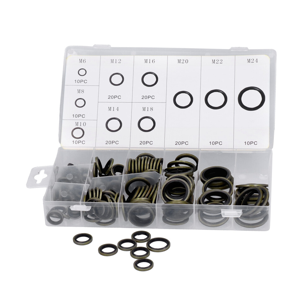 Thick Wall Design Rubber O Ring Sealing Gasket Kit High Temperature Resistance Low Temperature Resistance Corrosion Resistant Metal Washer Gasket Set 9049227994076