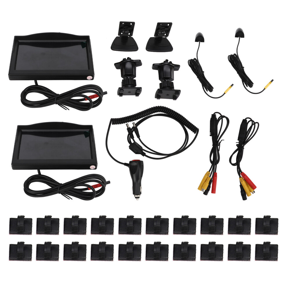 Clear Night Vision Backup Camera Waterproof With Stable Signal Transmission Universal Voltage Hd Monitor Adjustable Viewing Angle Easy Installation 9028731859767