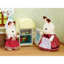 SYLVANIAN FAMILIES - 5014 - Set Mama Schokoladenhase und Kühlschrank mit Zubehör - Für Kinder ab 3 Jahren