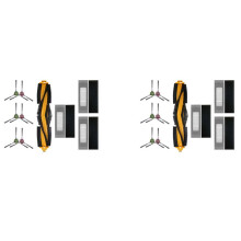 2set Suitable for Deebot Ozmo T8 T9 T8 Aivi Vacuum Cleaner Accessories Roller Brush Filter Brush