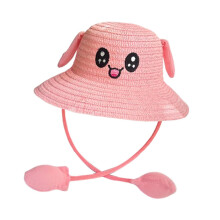 Bunny Moving Ears Hat Wide Brim Trendy Bucket Cap for Girls Travel Voc