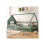 90*200cm lit plat, lit d'enfant, barre de maison, vert 1